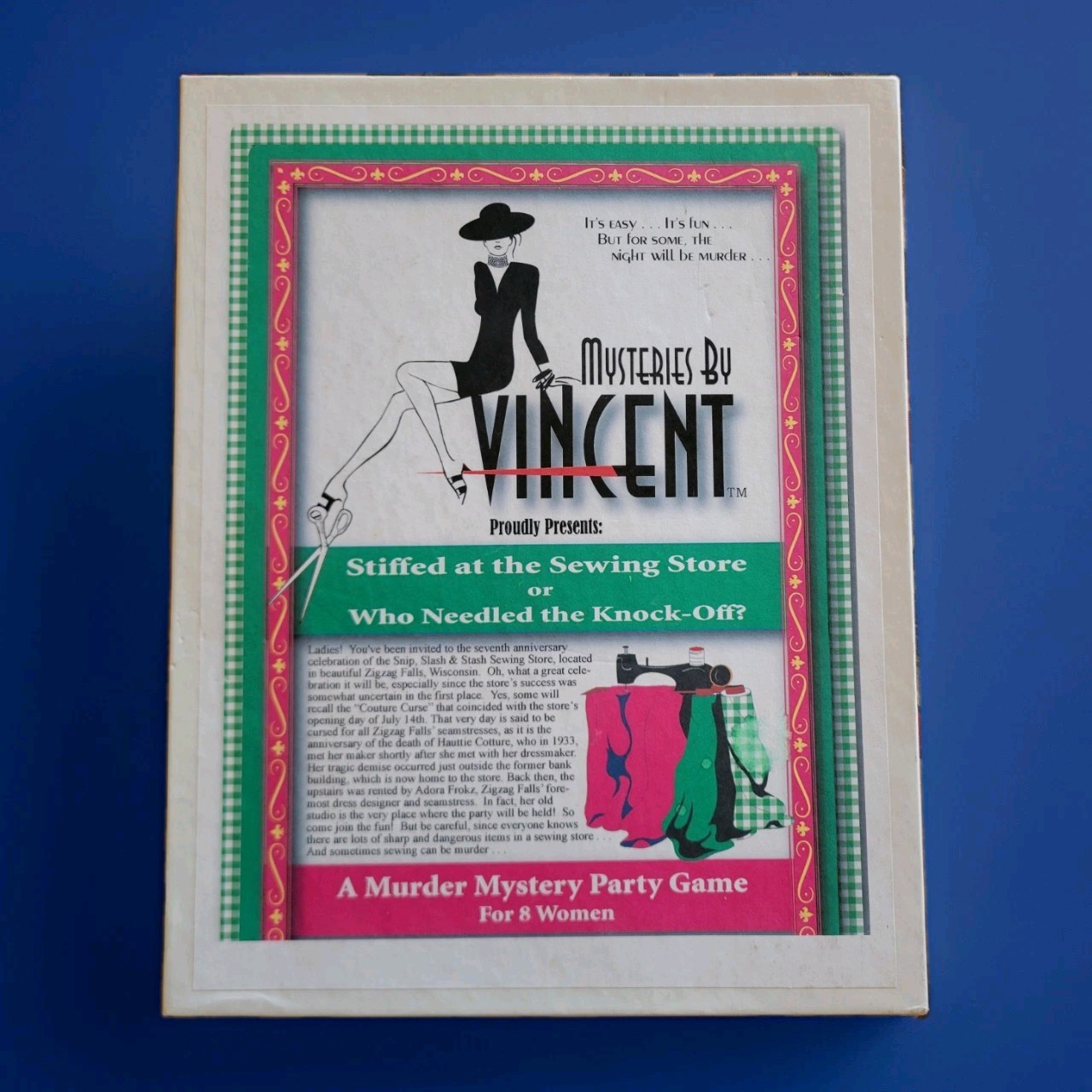 Mysteries By Vincent Murder Game Sewing Store Needle Knockoff 8 Women Game Party