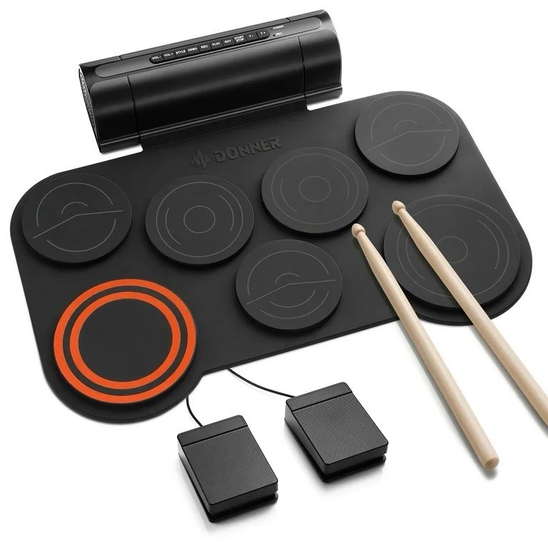 Donner DED-20 SE Electric Drum Pad 9 Pads Roll Up Built-in Speaker