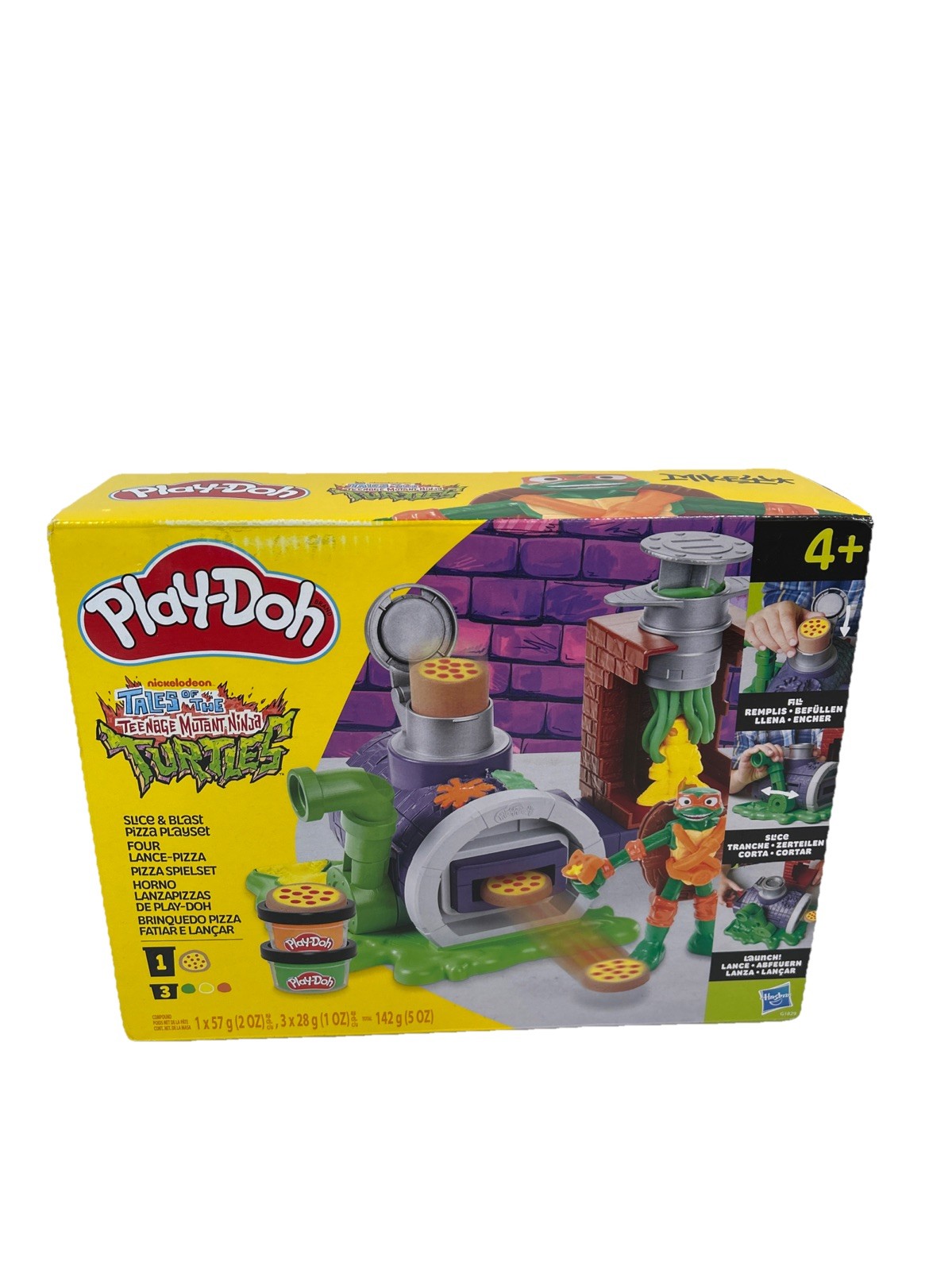 Play-Doh Teenage Mutant Ninja Turtles Slice & Blast Pizza Play Set Hasbro New!