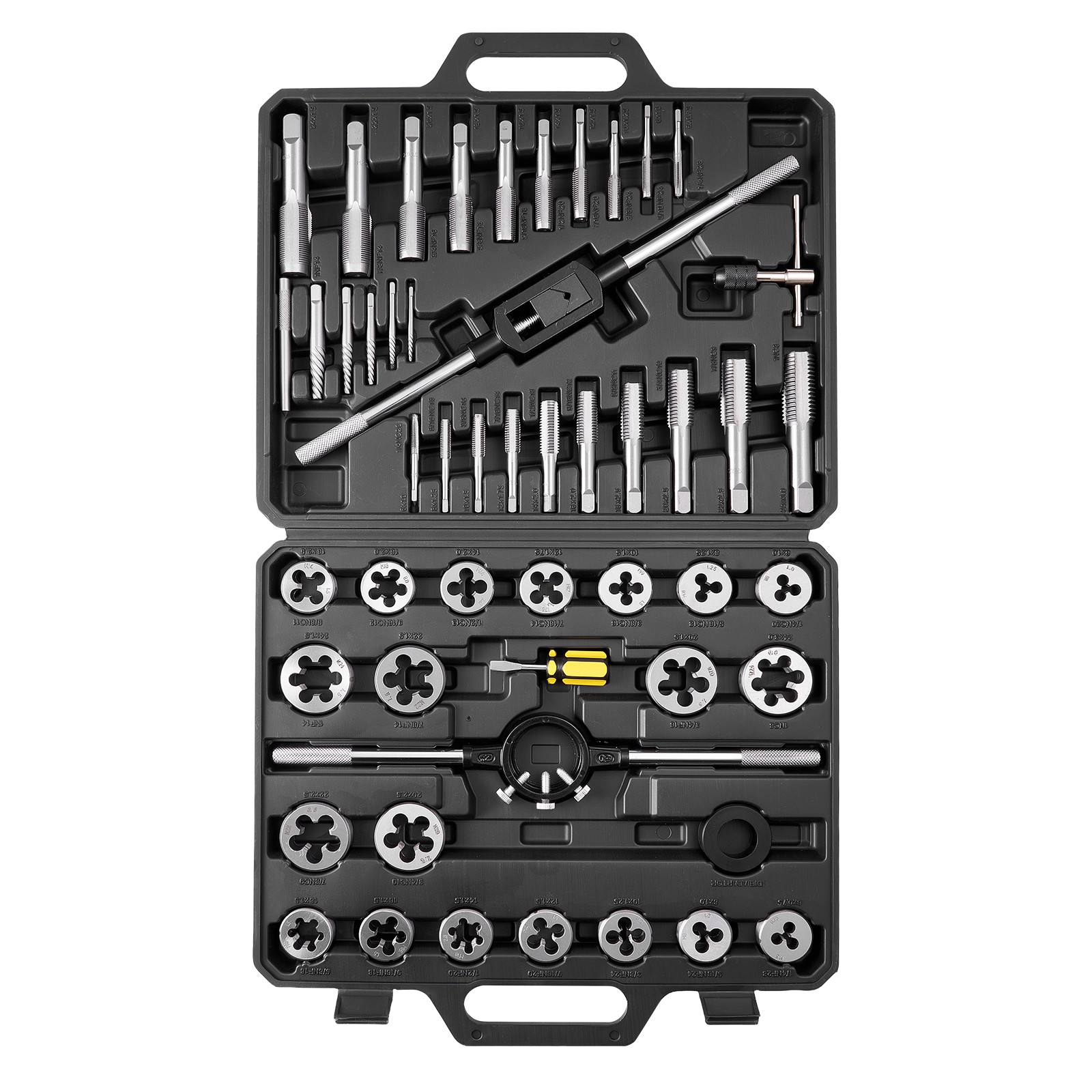 VEVOR Tap and Die Set Taps and Dies 51-Piece SAE Sizes 1/4" to 1" Threading