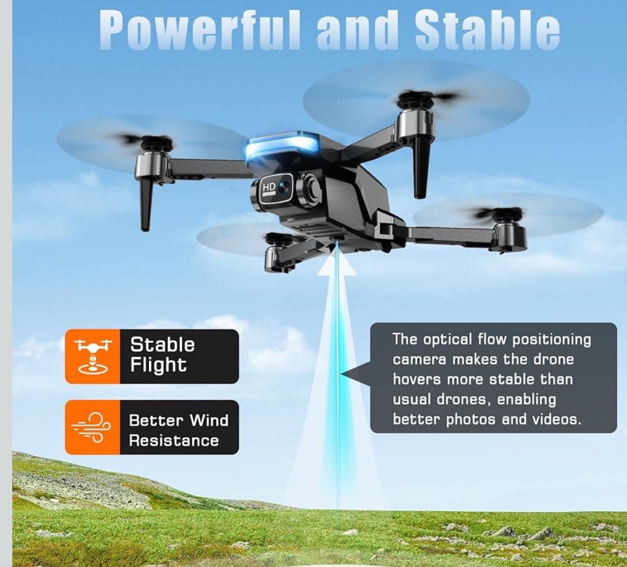 Drone with Camera 1080P FPV Foldable Drone with Stable Altitude Hold Gravity