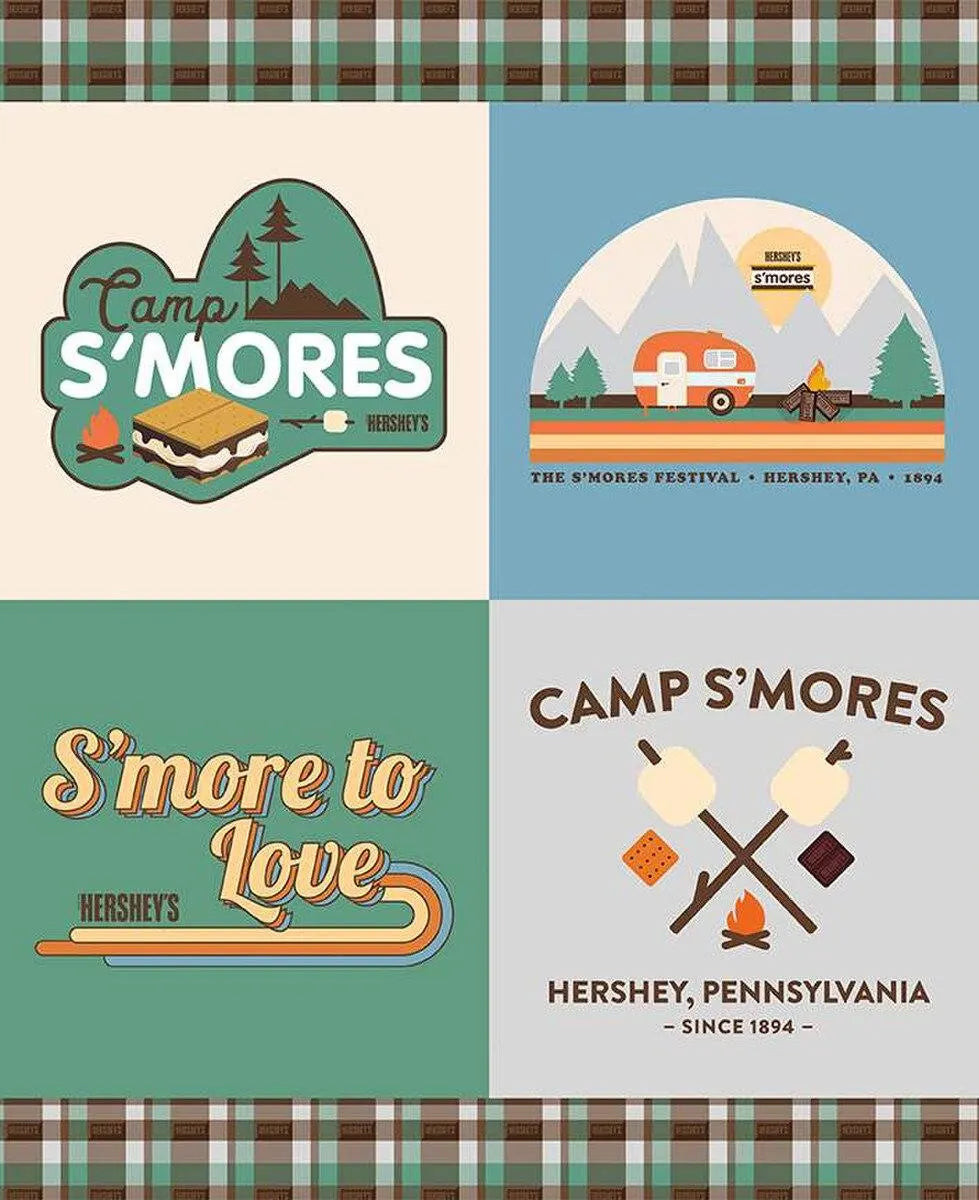 Camp Smores Main Marshmallow BY Riley Blake -PANEL - Panel measures 36" x 43.5"