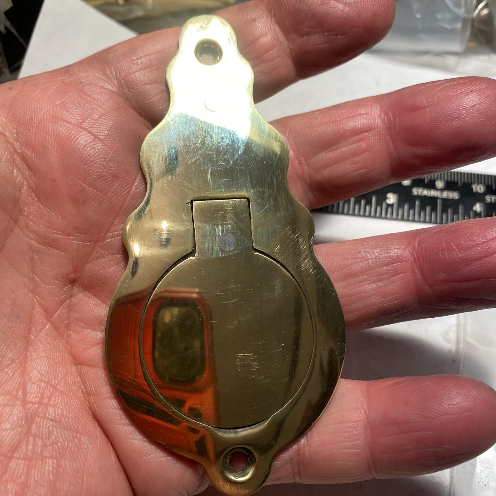 CVA Hawken Brass Patch Door W/ Screws .50 Cal Muzzleloader Black Powder Side