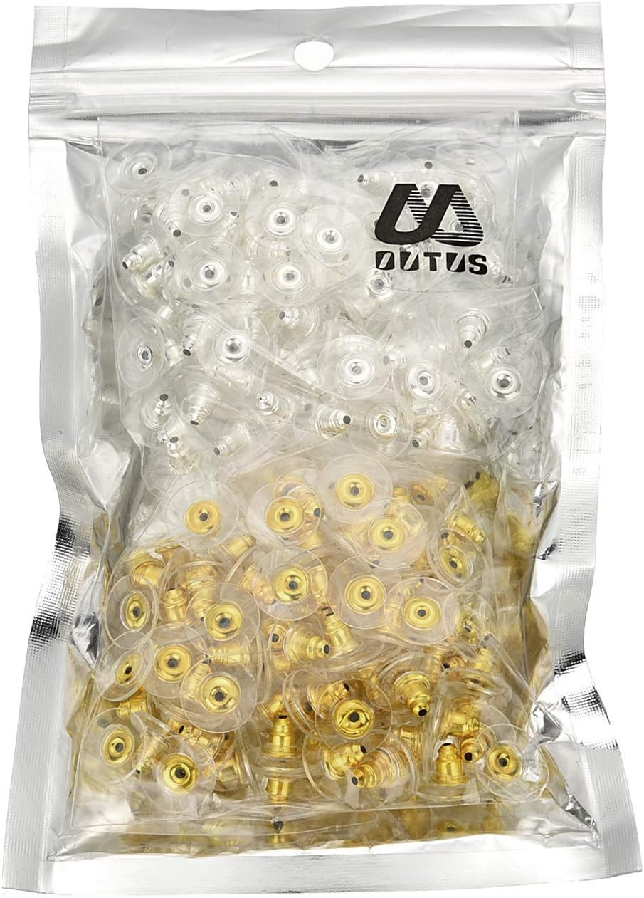 200 Pcs Earring Backs for Droopy Ears Backs Replacements Earring Backs for Heavy