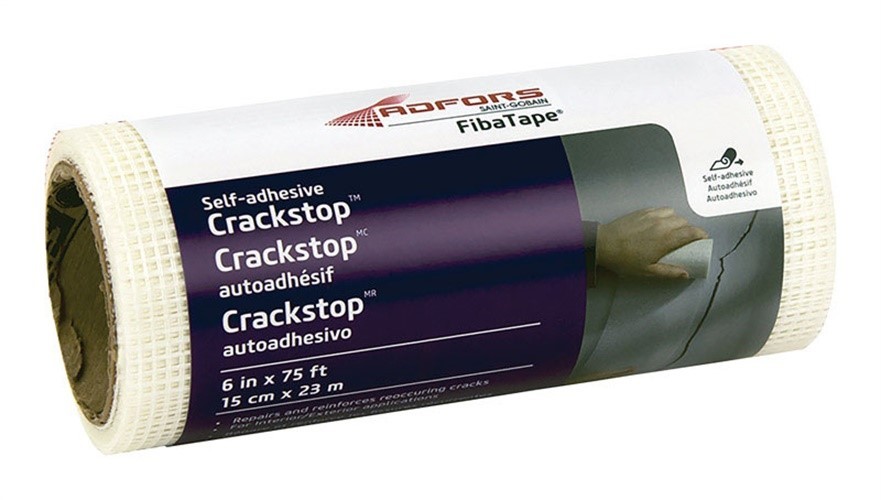 Adfors FDW6568-U Fiberglass White Crackstop Repair Fabric 75 L ft. x 6 W in.