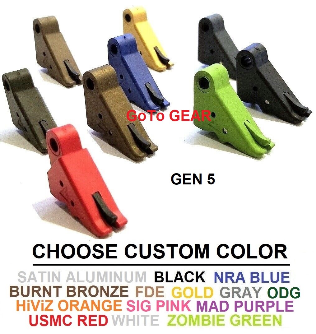 TANGO DOWN Flat-Faced Carry Trigger For All Glock Gen 5  Models Custom Coated