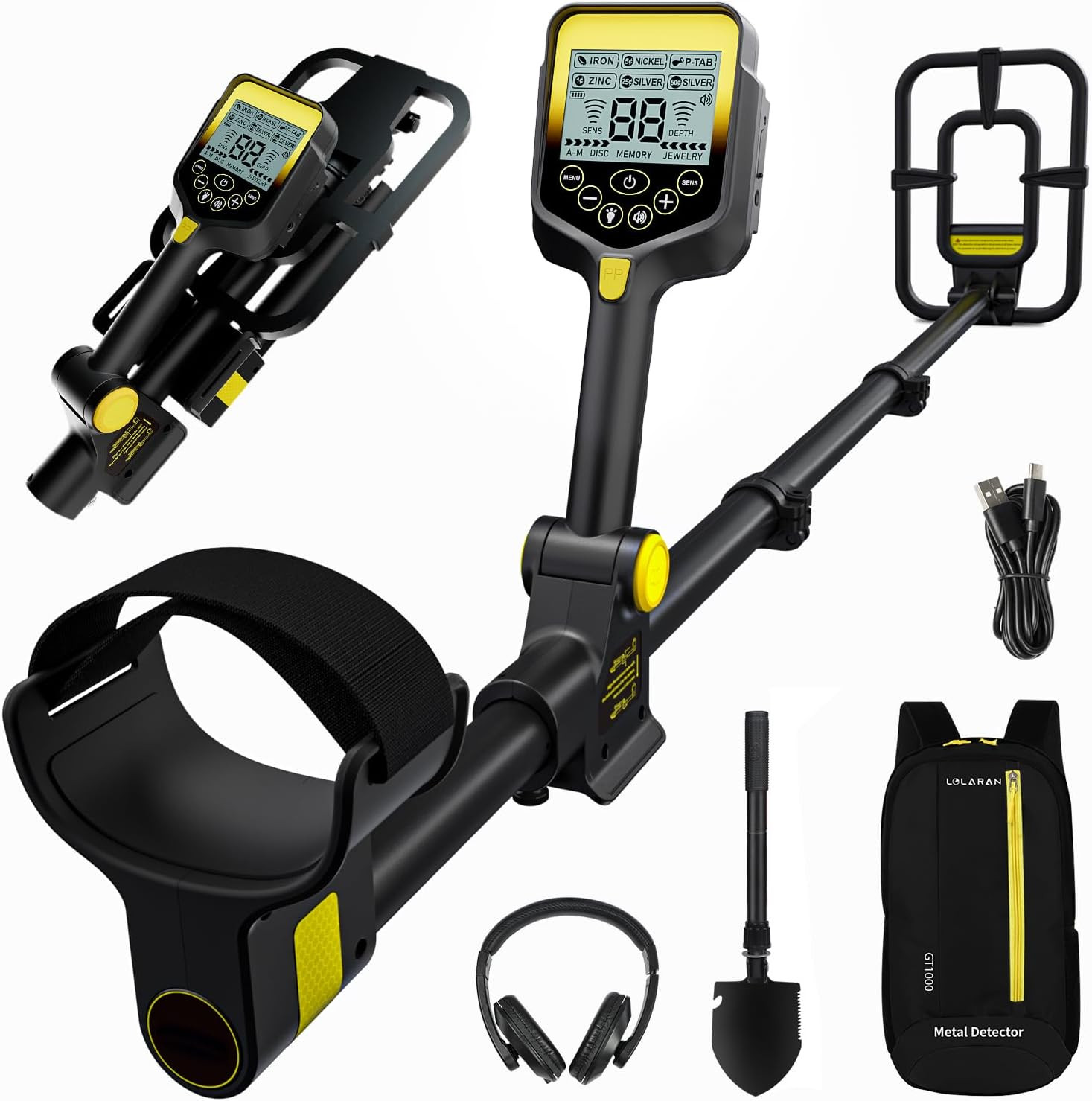 LOLARAN Metal Detector for Adults Professional, up to 20 Hours of Extended Runti