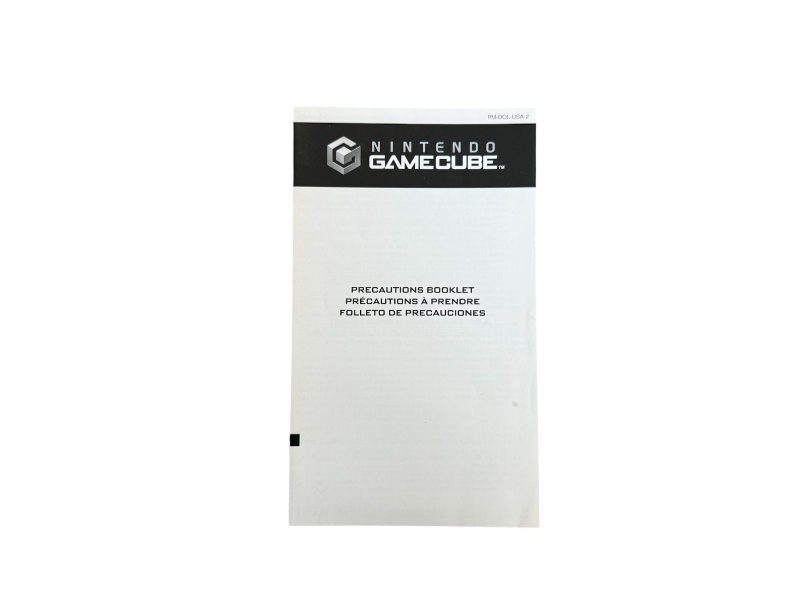 Nintendo Gamecube Health & Safety Precautions Booklet,  DOL-USA-2, FREE SHIPPING
