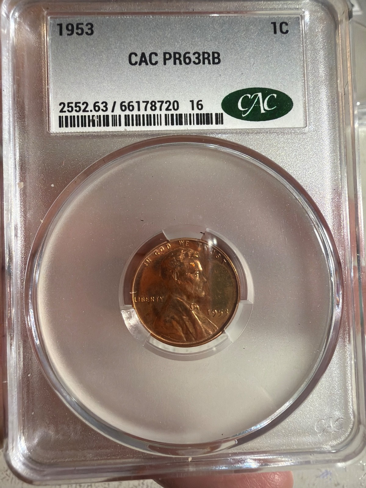 1953 CAC Proof Set PR 64, 65+, 67, 66, 63 RB