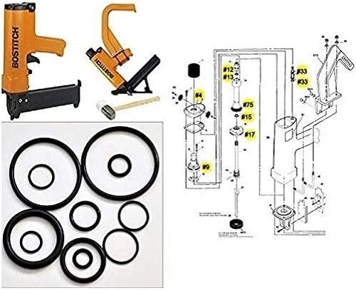 O-Ring Tool Repair Kit for MIII MIIIFN MIIIFS Bostitch Hardwood Floor Nailer