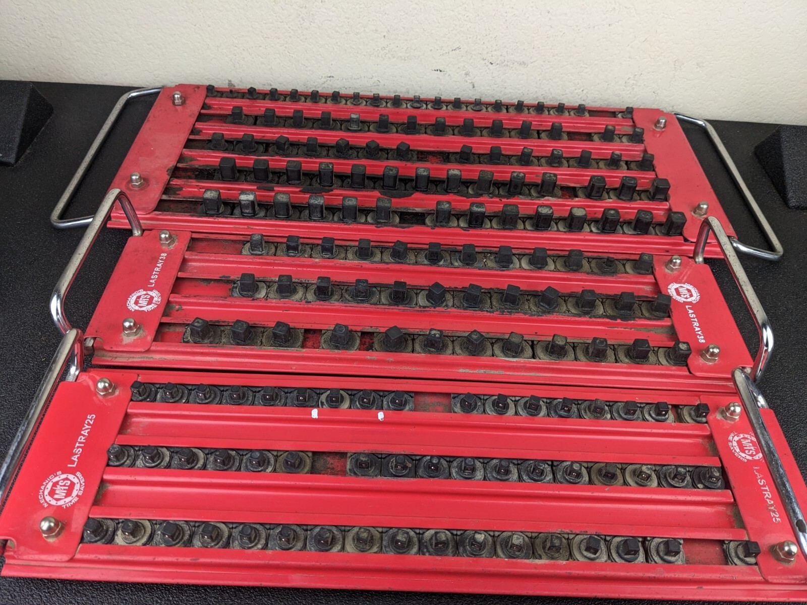 #bj205 Mechanics Time Saver Lock-A-Socket Trays LASTRAY38 LASTRAY25 + Large Tray