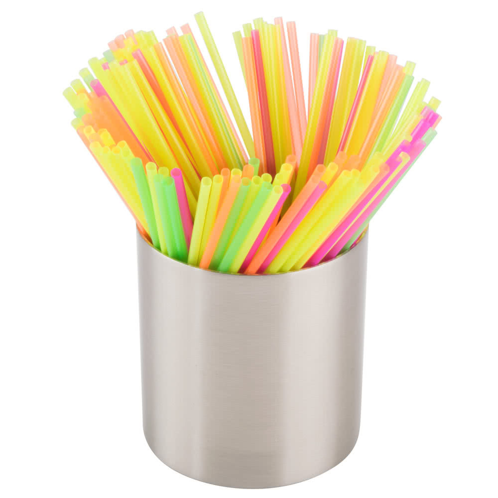 Neon Cocktail Beverage Slim Straw Stir Sip 5" (1000) Free Shipping US Only