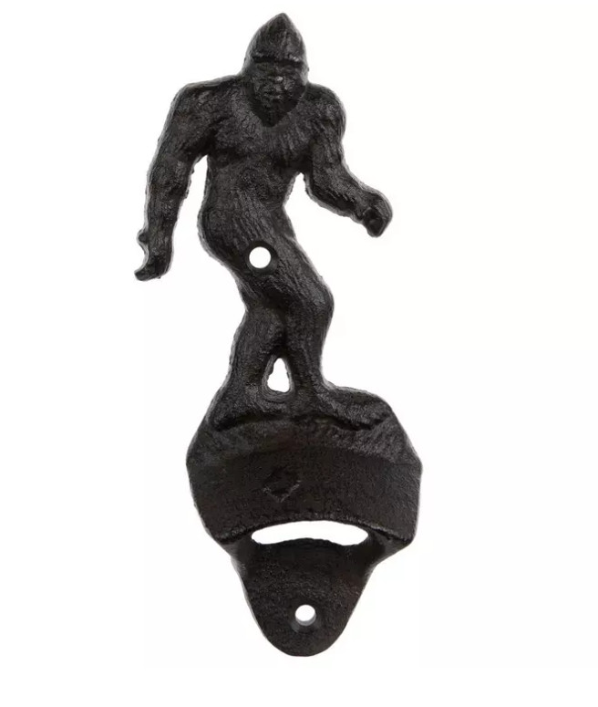 Sasquatch Yeti Bigfoot Metal Bottle Opener Black Cast Iron Metal