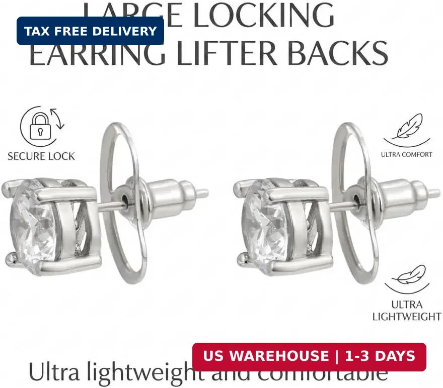 Earring Backs for Droopy Ears, JIACHARMED Locking Bullet Earring Backs Replaceme
