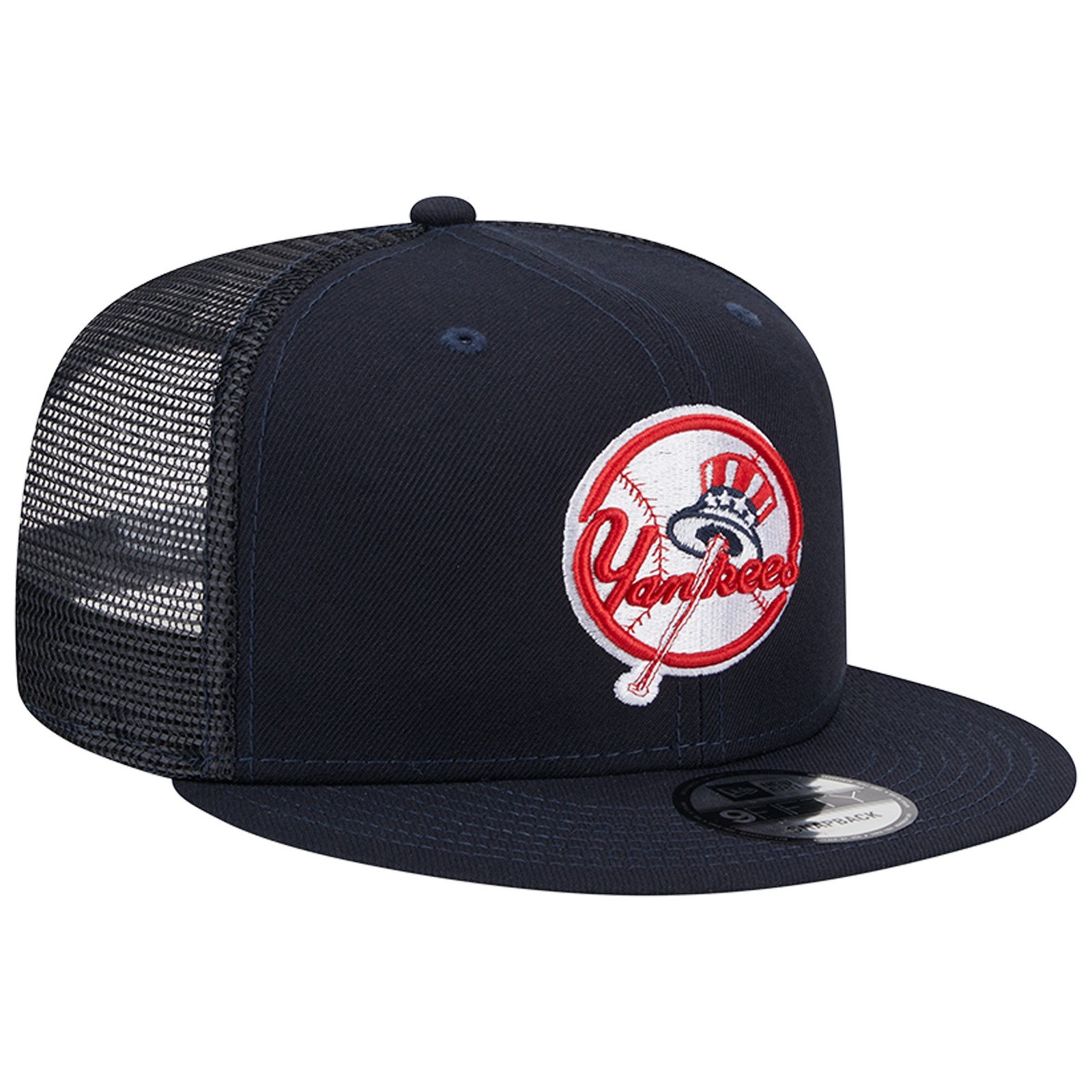 Men's New Era Navy New York Yankees Team Color Trucker 9FIFTY Snapback Hat