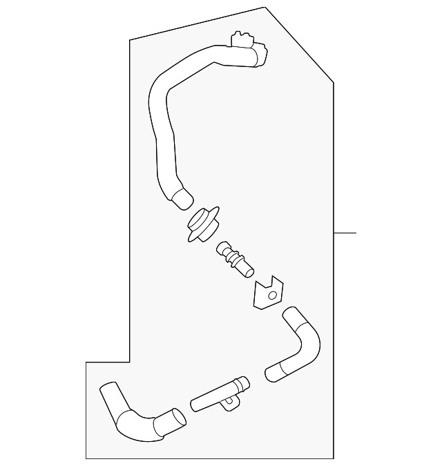 Genuine Nissan Drive Motor Inverter Radiator Hose 21503-5MP1A