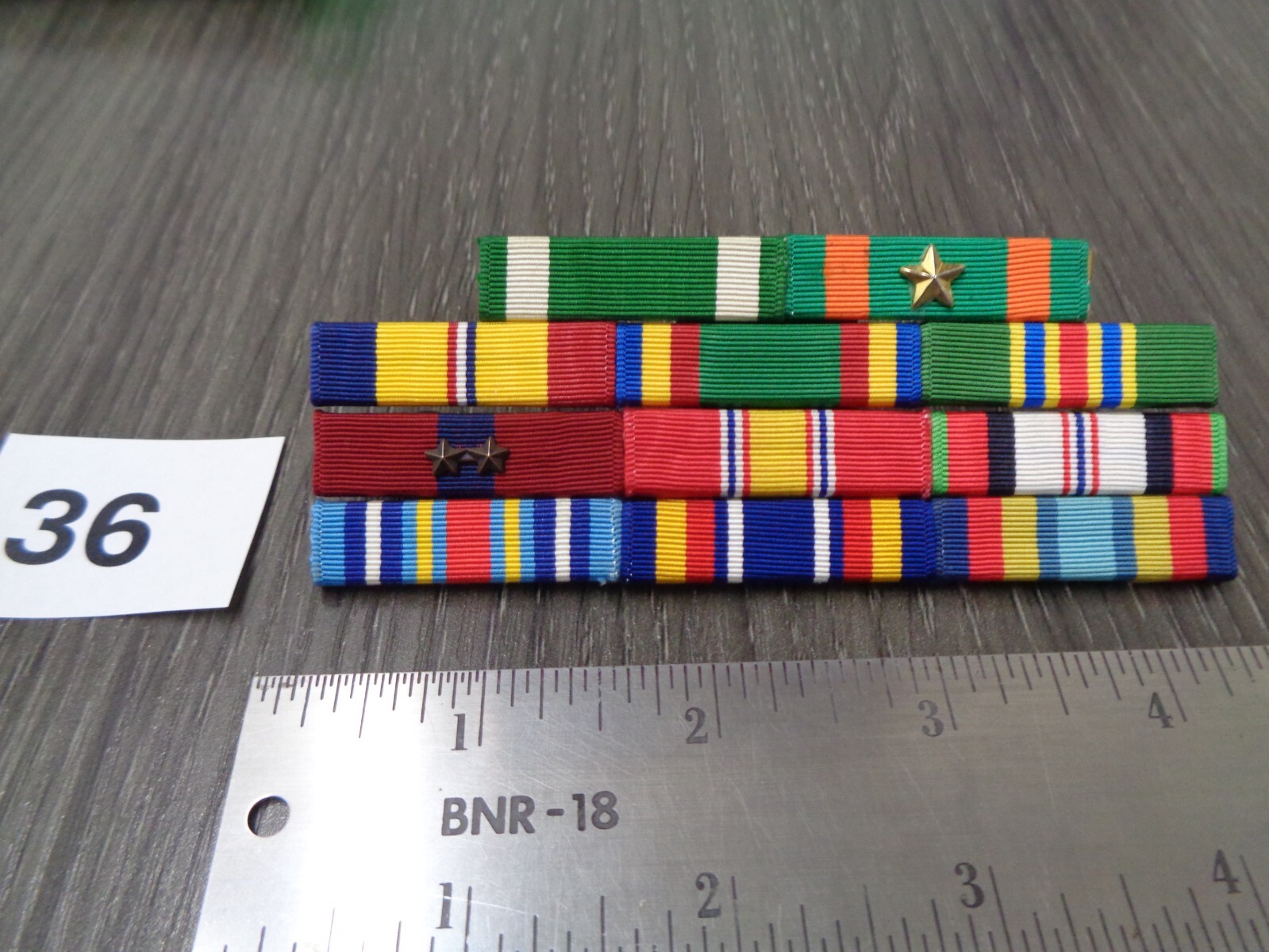 USMC 11 Ribbon Bar - AFGANASTAN Service -made in USA- used  BAR # 36