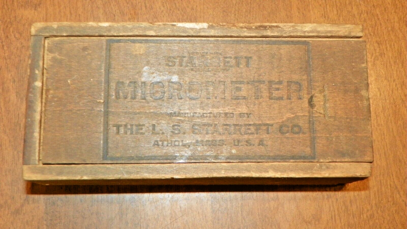 Starrett No. 231 Outside Micrometer, 0"-1", .0001" Vintage, w/ Box, wrench