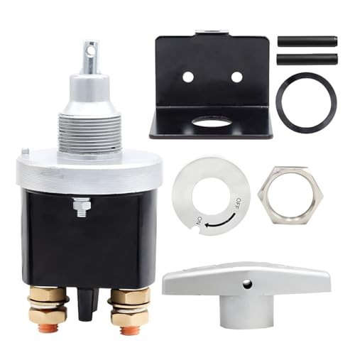 Car Battery Disconnect Switch, 500A High Current Battery Kill Switch with Lock
