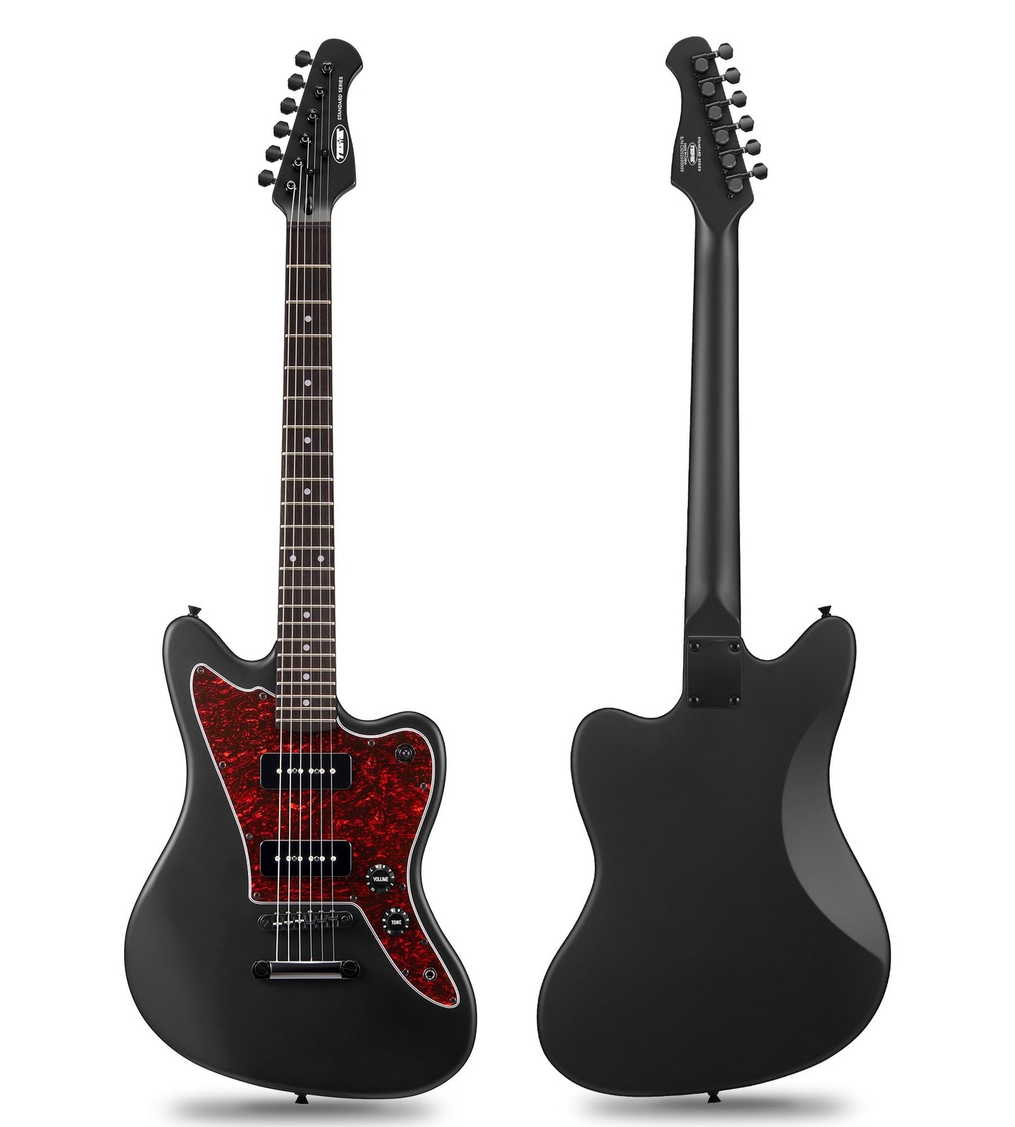 Tostar 39" Solid Body Electric Guitar for Beginner & Intermediate, P90-SBK | ...
