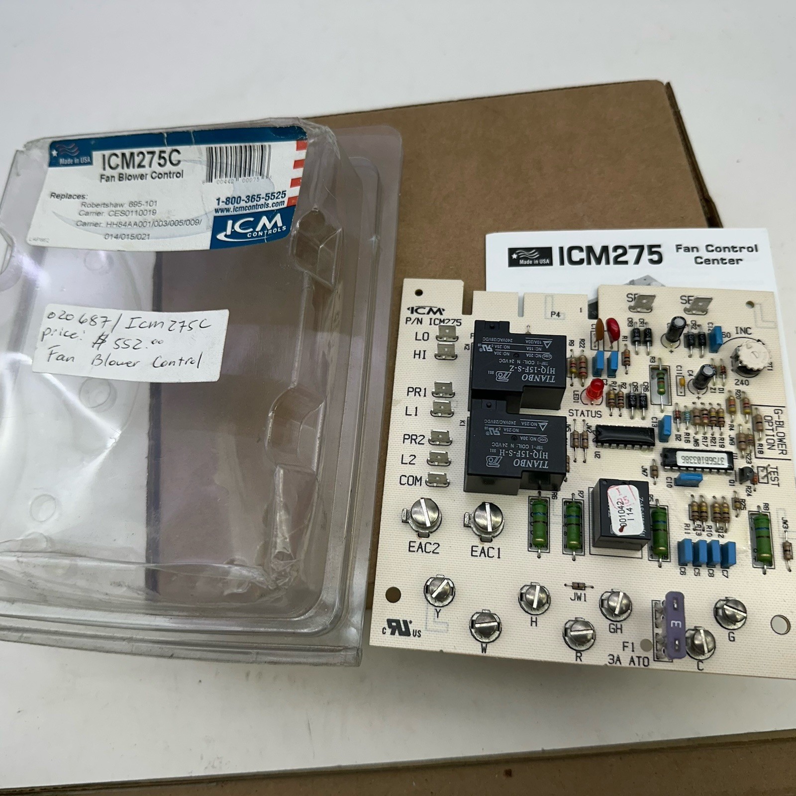 NEW ICM275 OEM PART (not generic) Furnace control circuit board ICM275C