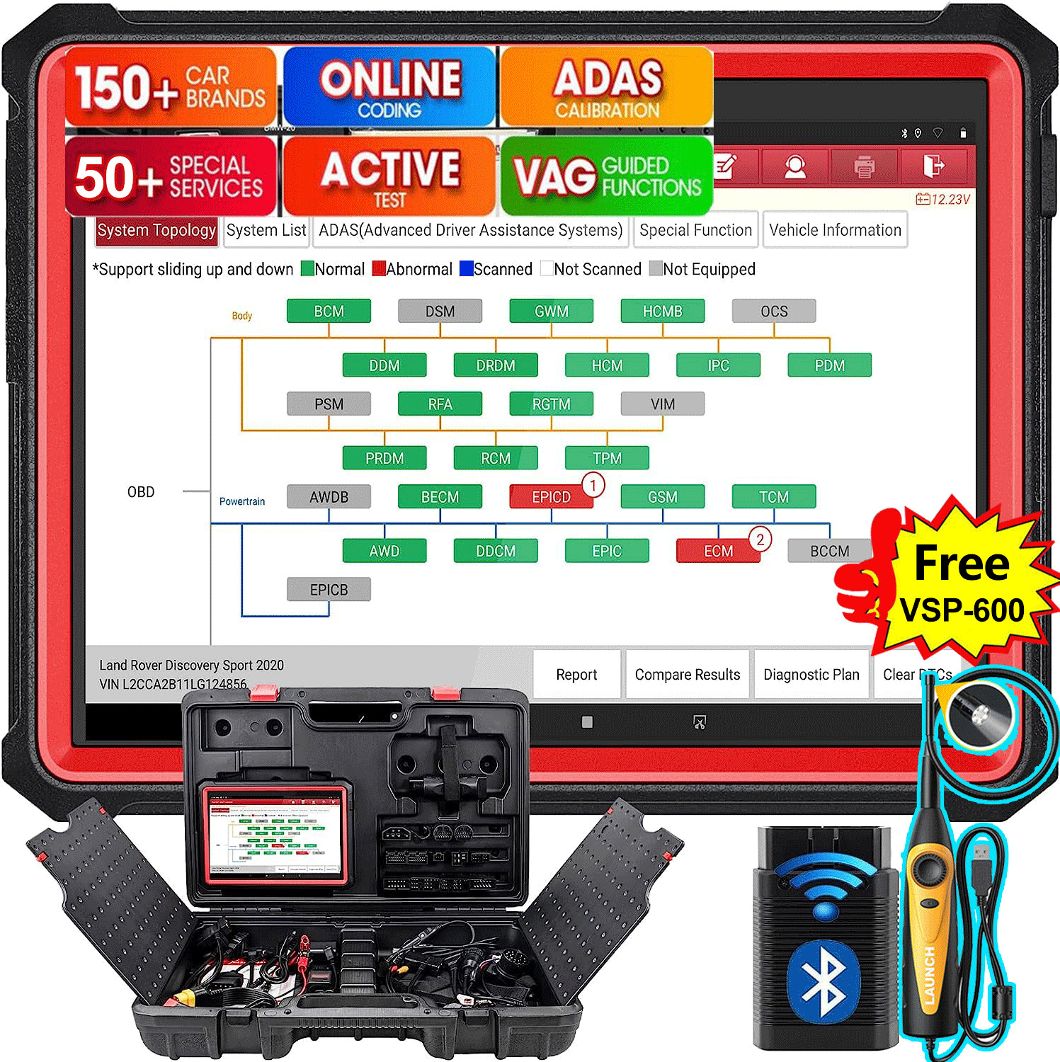 LAUNCH X431 PRO3S+ PRO PAD 5 OBD2 Scanner Diagnostic Tool ECU Coding Programming