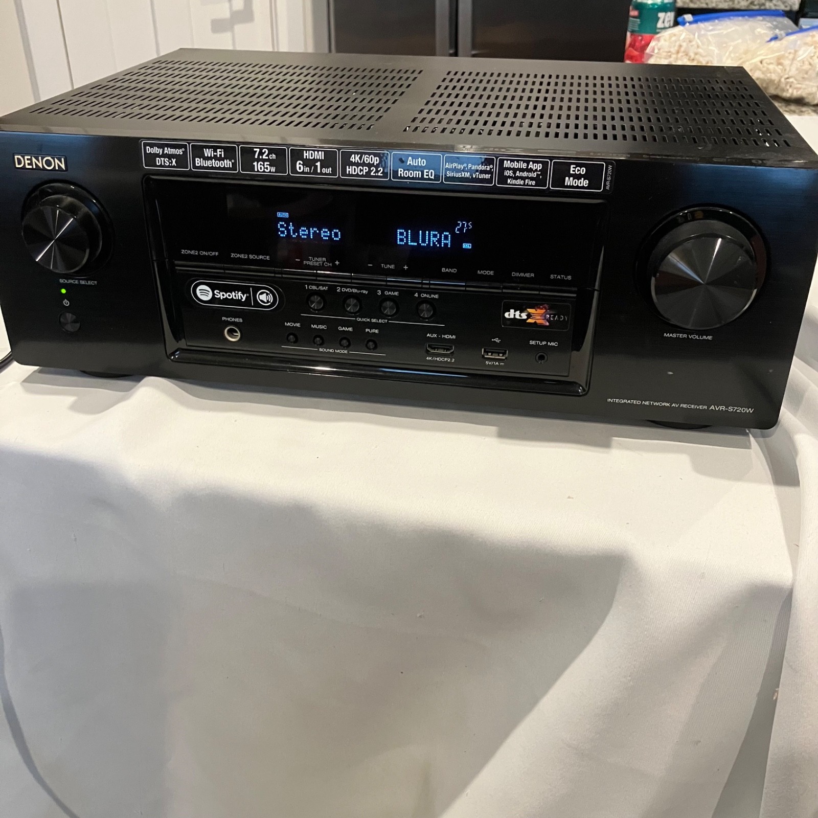 DENON AVR-S720W Integrated Network 7.2 CH 4K Ultra HD Receiver WIFI No Remote