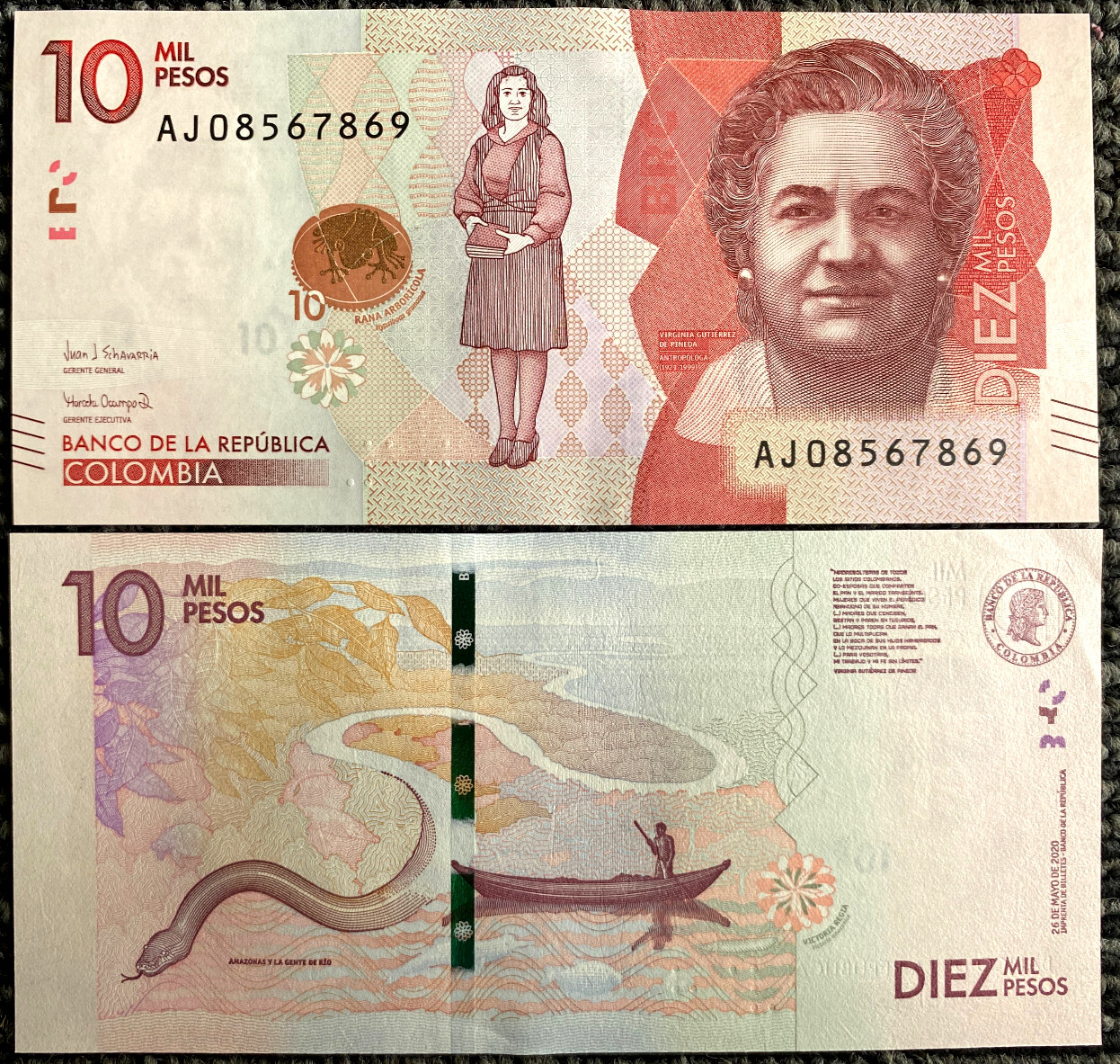 Colombia 10000 Pesos 2020 Banknote World Paper Money UNC Currency Bill Note
