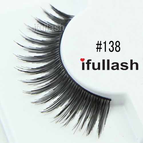 #138  6 or 12 pairs of ifullash 100% human hair Eyelashes- BLACK
