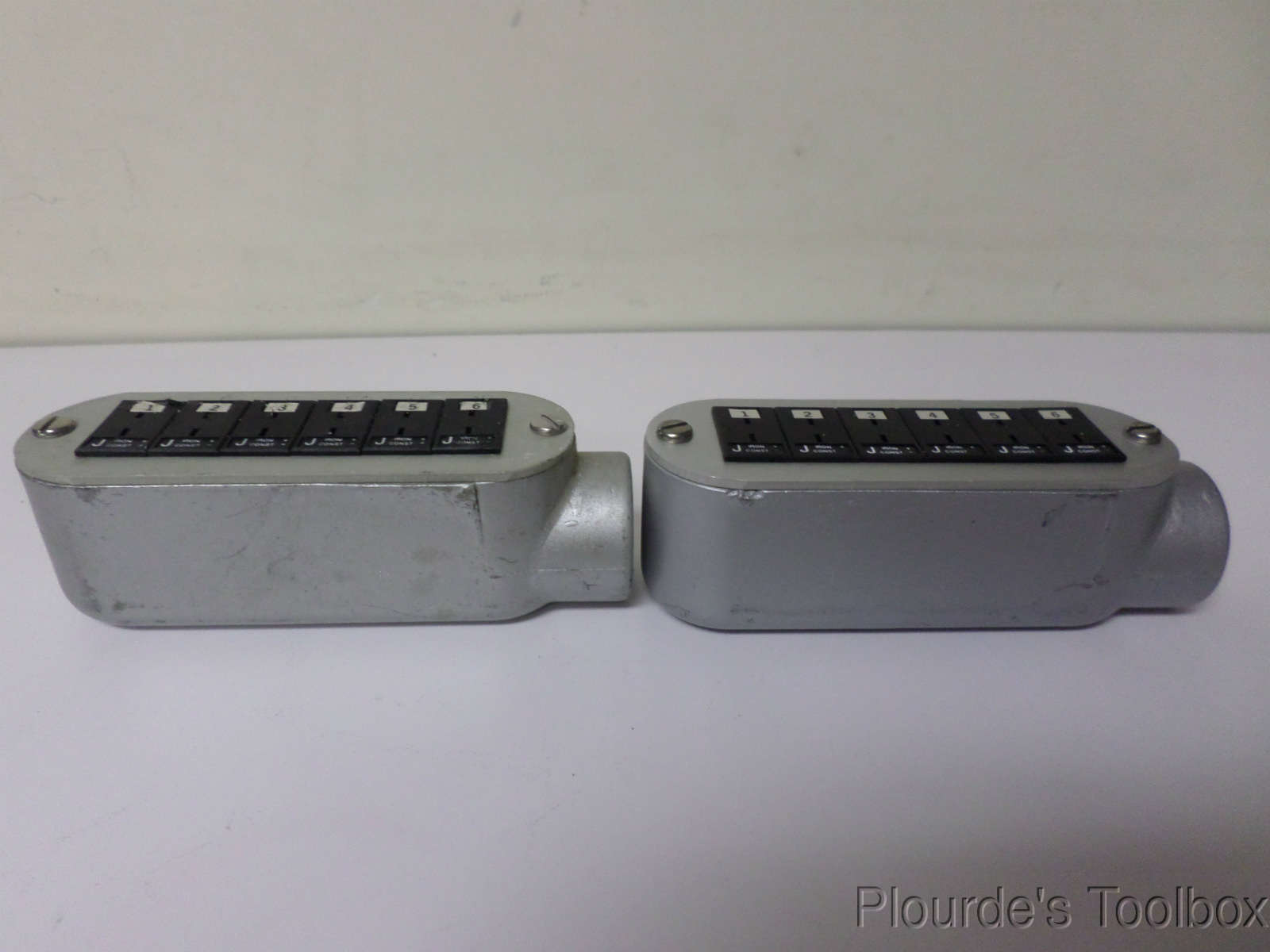 (2) Used Red Dot 3/4" Threaded Type E Dead-End Conduit Body for J Thermocouples