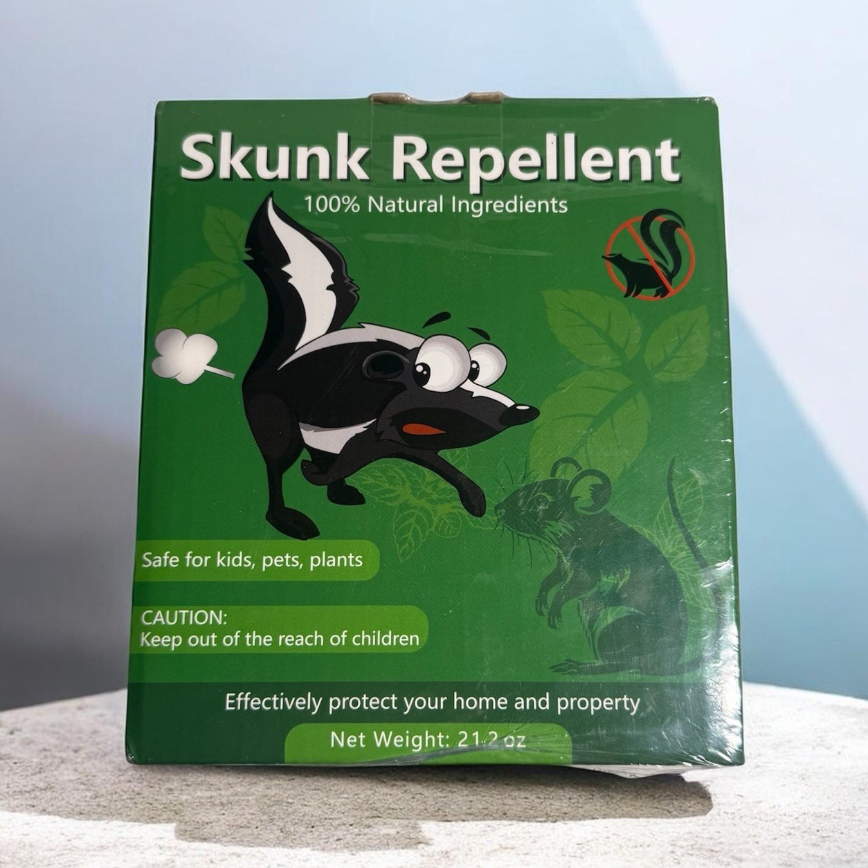 Skunk and Raccoon Repellent/All natural ingredients, Safe For Children/ NEW