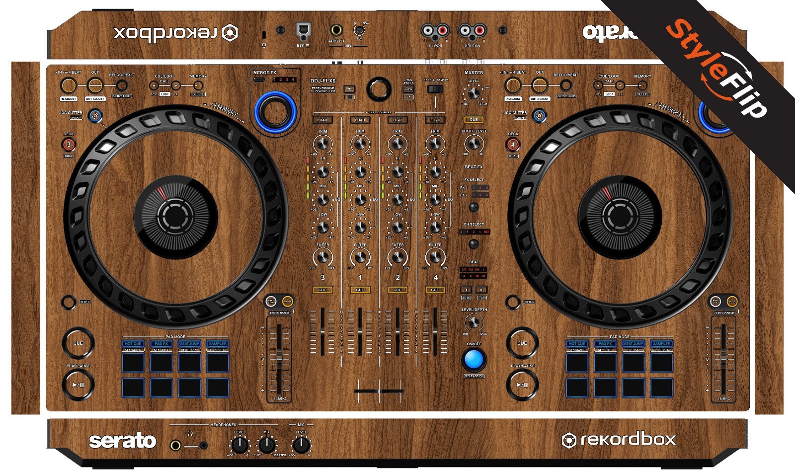 Pioneer DDJ-FLX6 Skin | Wood #2 | Protective Decal | StyleFlip Skins