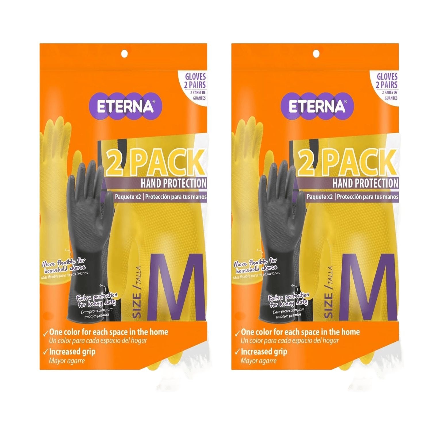 Pack of 2 ETERNA Multi-Purpose Hand Protection Glove for Kitchen Laundry 2/Pack