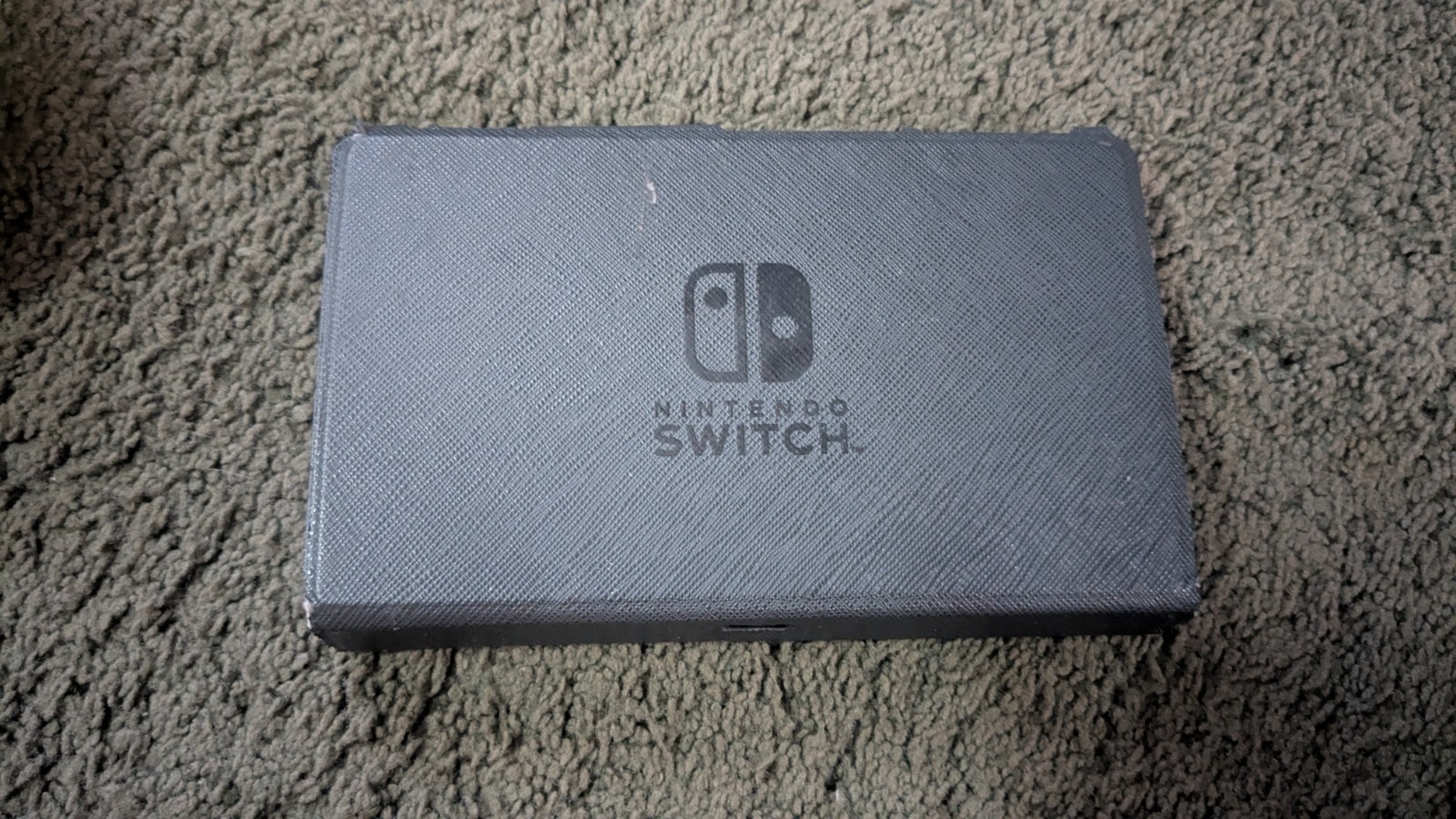 NINTENDO SWITCH BRAND MAGNETIC CLOSURE BLACK VINYL COVER #