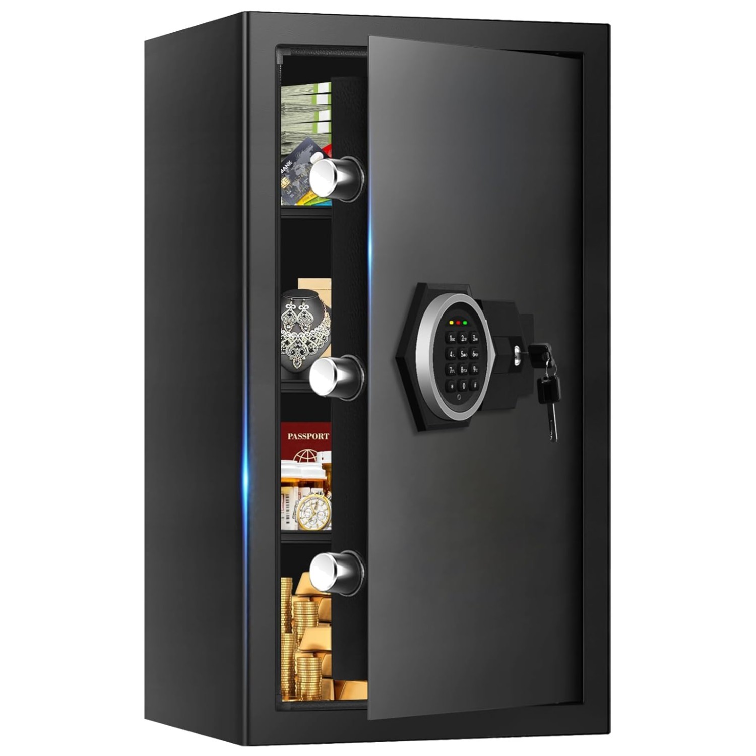 6.0 Cub Large Home Safes Fireproof Wterproof, Anti-theft Fireproof Safe with Pro