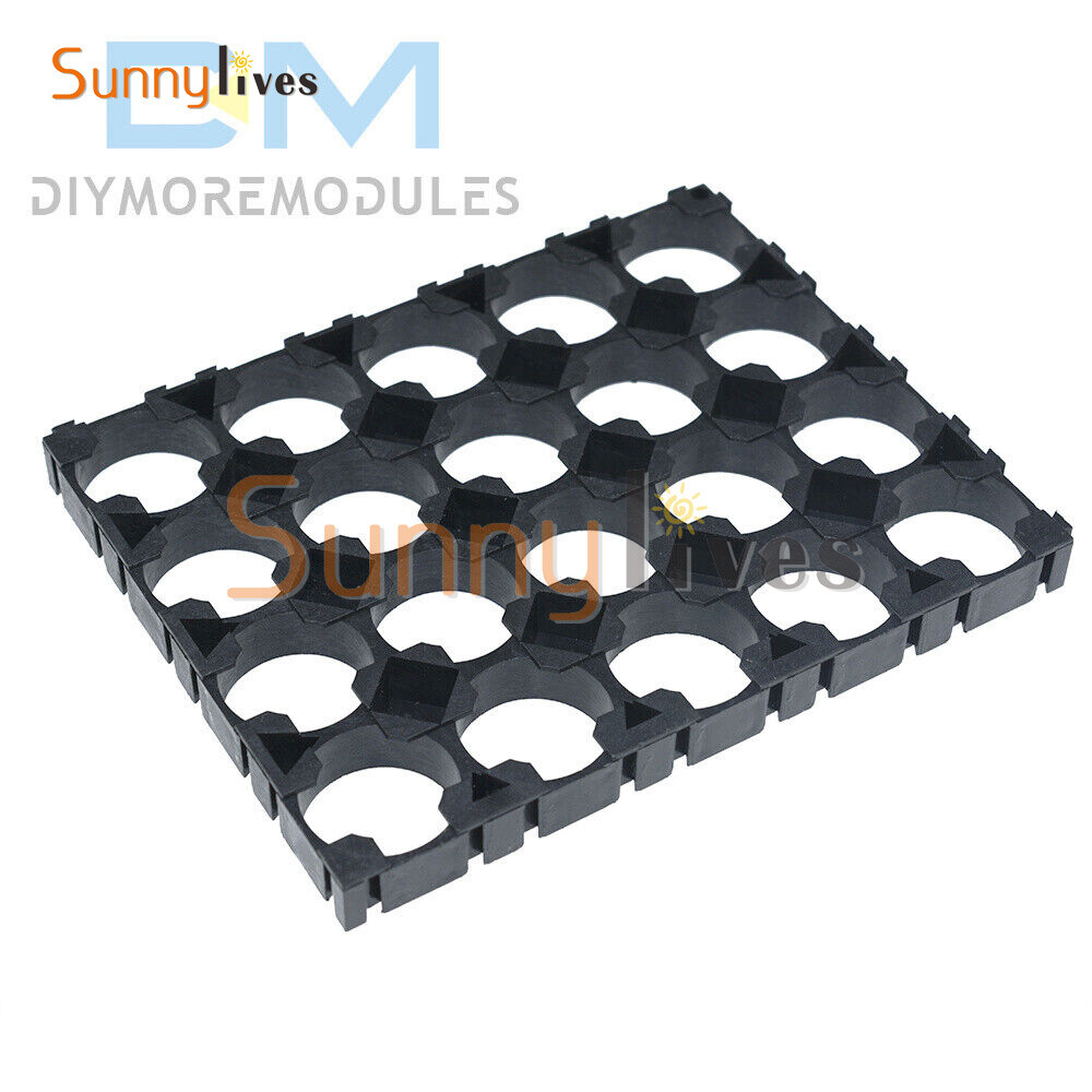 ABS Black 18650 Battery 4x5 Cell Spacer Radiating Shell Pack Plastic Heat Holder