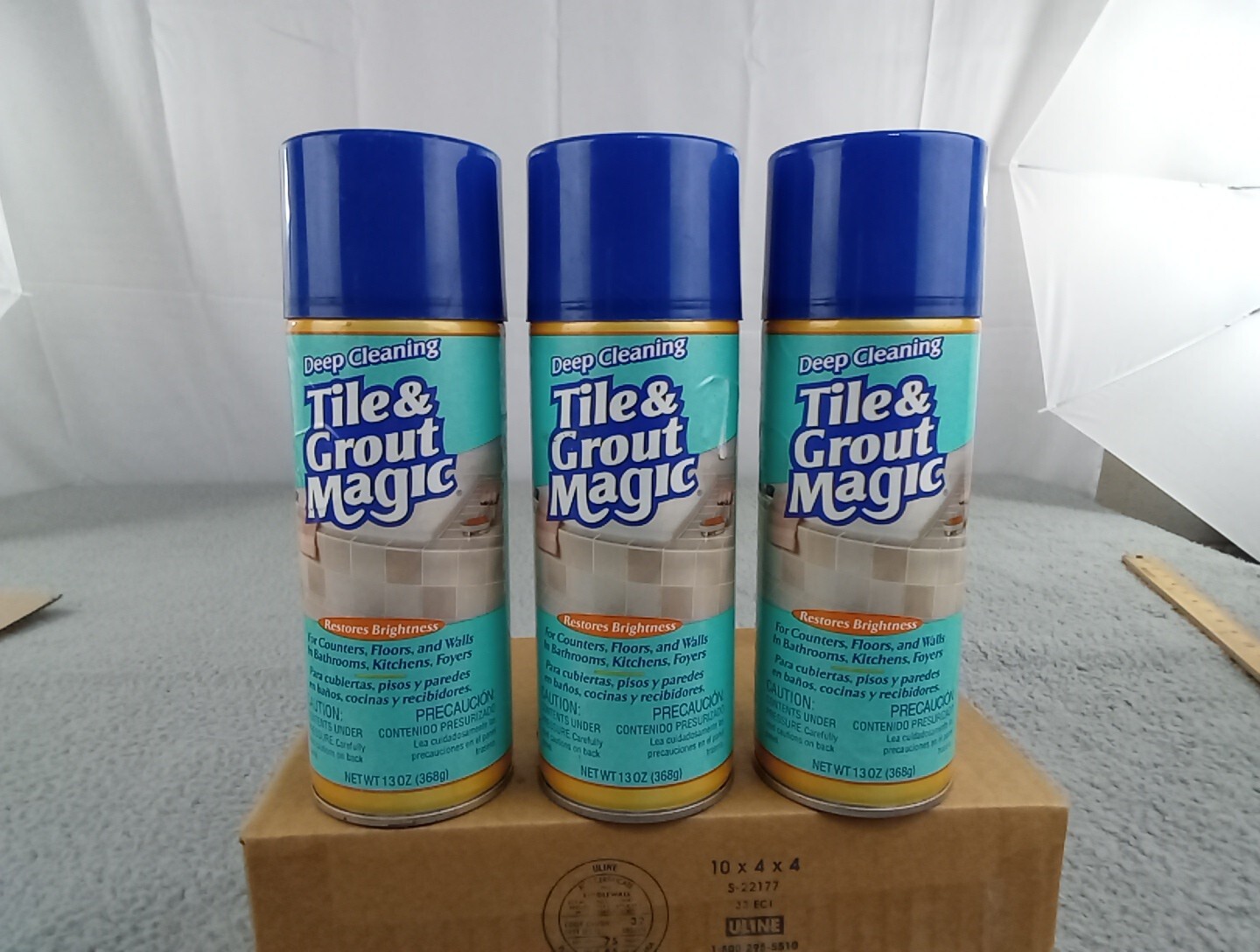 3x Vintage Tile & Grout Magic Aerosol Cleaner Spray Can 13oz Polishes  Brightens