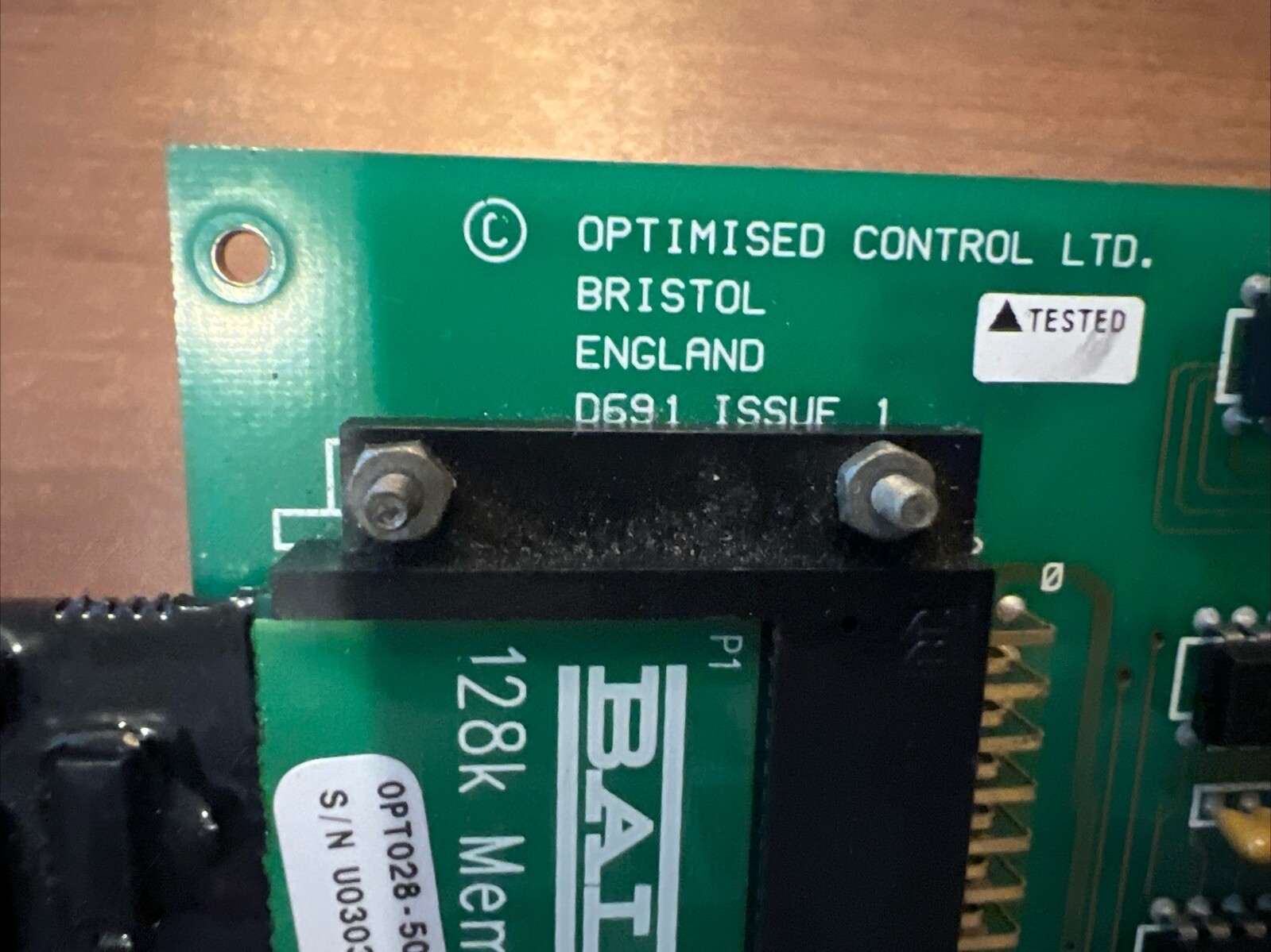 🔥Baldor OPT028-501 Memory Card 128k w Optimized Control D691 Board, Used🇺🇸