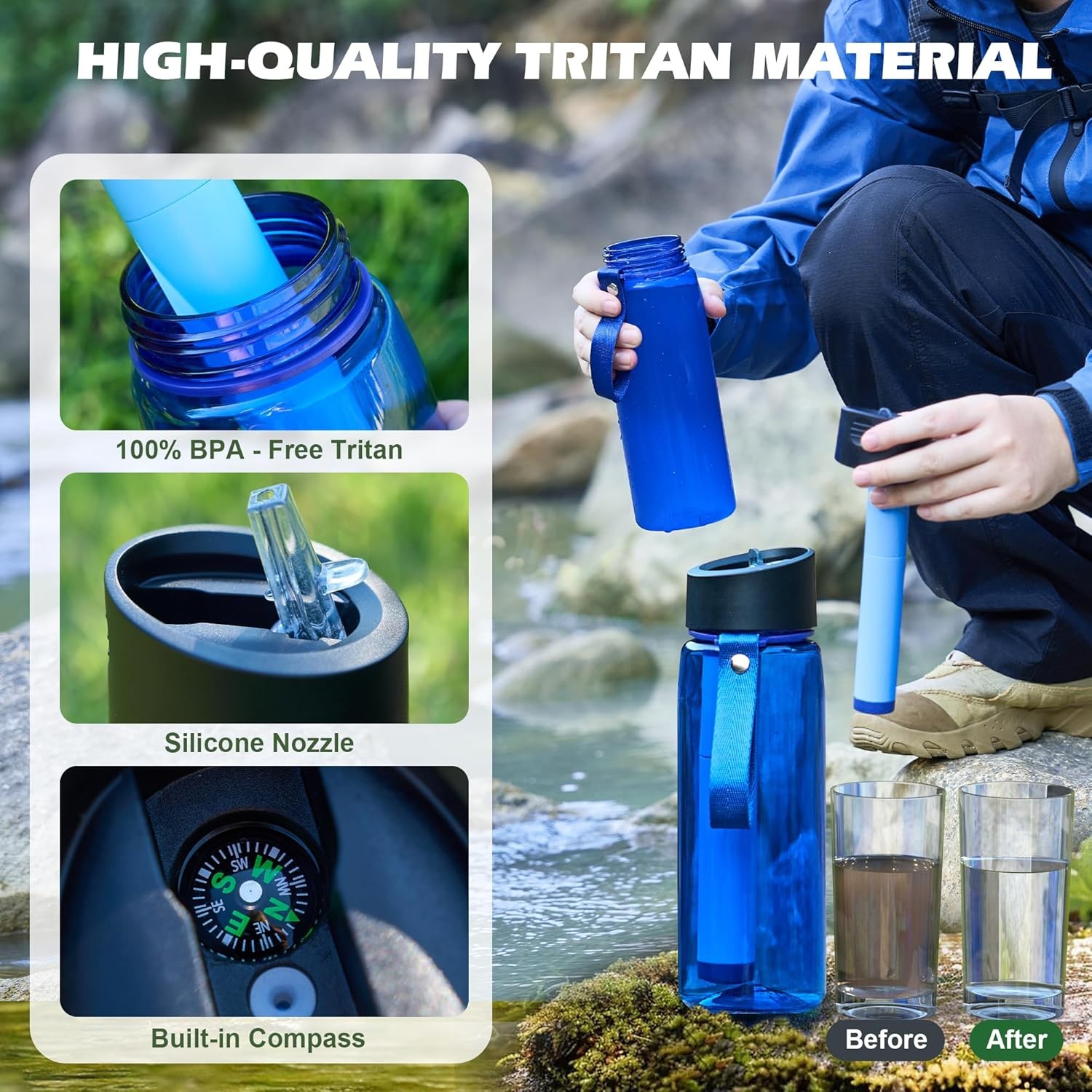 Premium Hiking Camping Backpack Set, Casual Style with Inflatable Sleeping Pad,