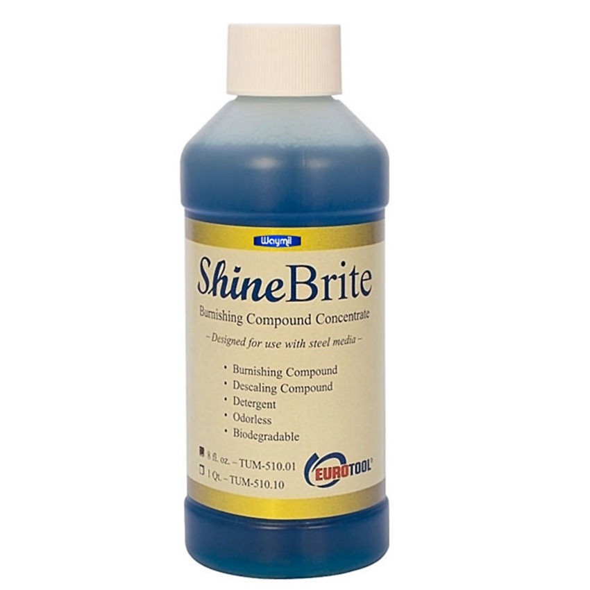 Shinebrite Burnishing Compound 8 Oz Tumbling for Steel Media Jewelry