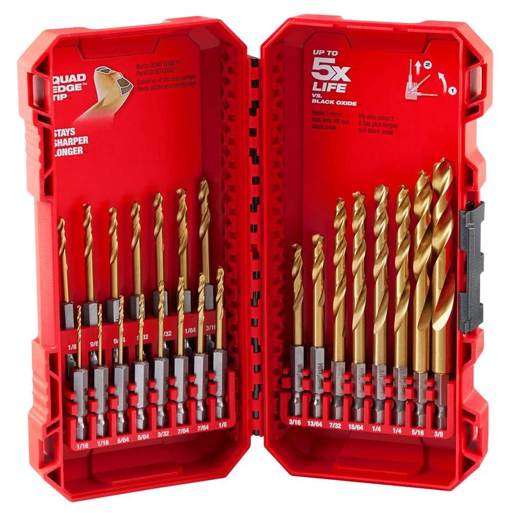 Milwaukee SHOCKWAVE IMPACT DUTY Titanium Twist Drill Bit Set (23-Piece)