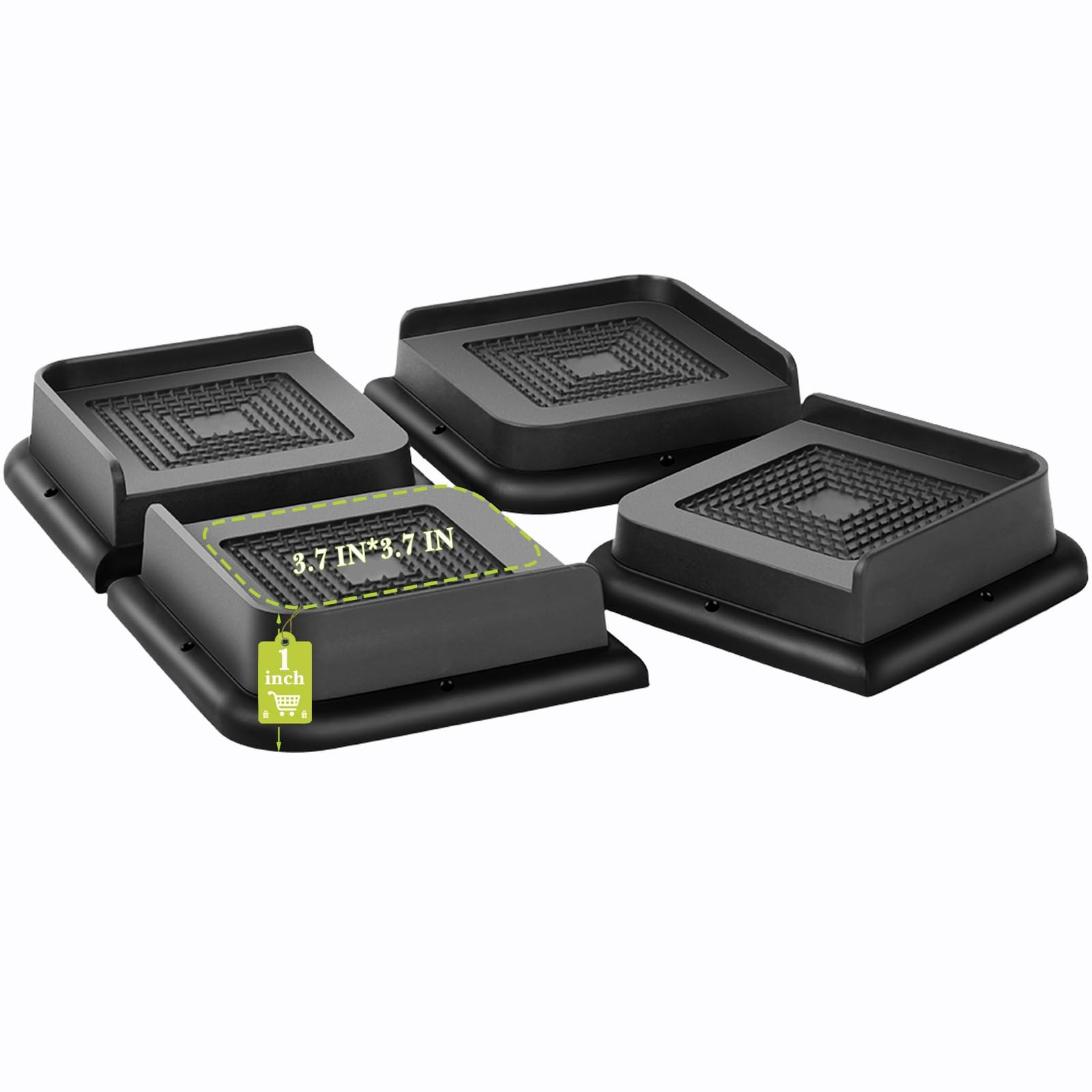 Bed Risers 1 inch, 2 inch, 3 inch, 4 inch, 6 inch, 8 inch Heavy Duty, Oversiz...