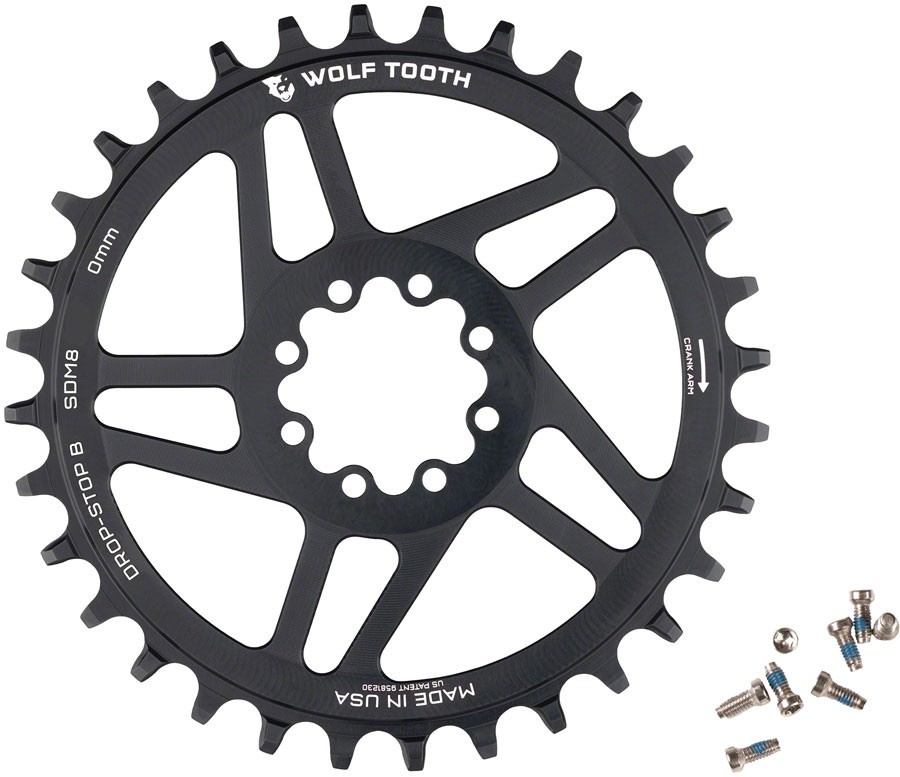 Wolf Tooth Direct Mount Chainring - 34t, SRAM Direct Mount, Drop-Stop B, For