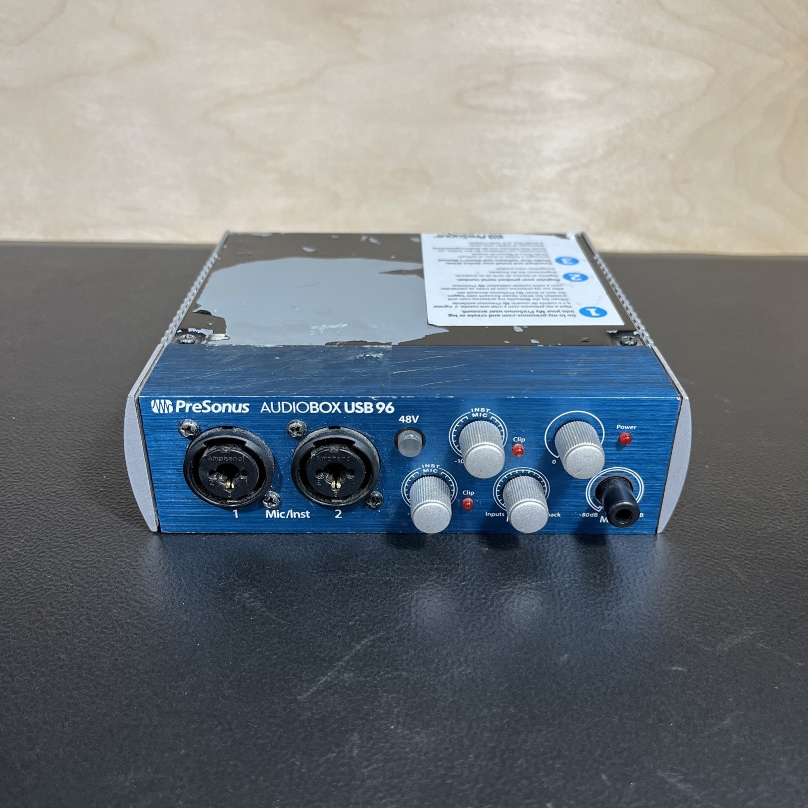 PreSonus AUDIOBOX USB 96 2 Channel Audio Interface NO Cord