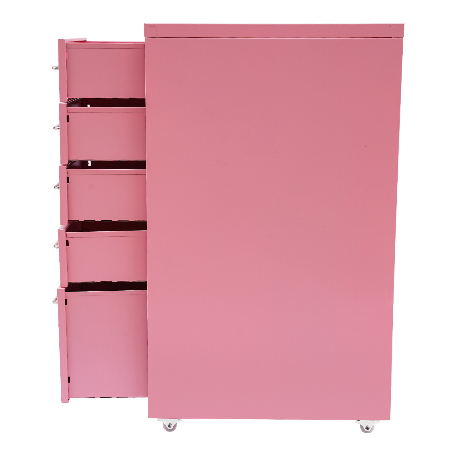 5 Drawer File Cabinet W/ Lock Under Desk Rolling Storage Cabinet Storage File US