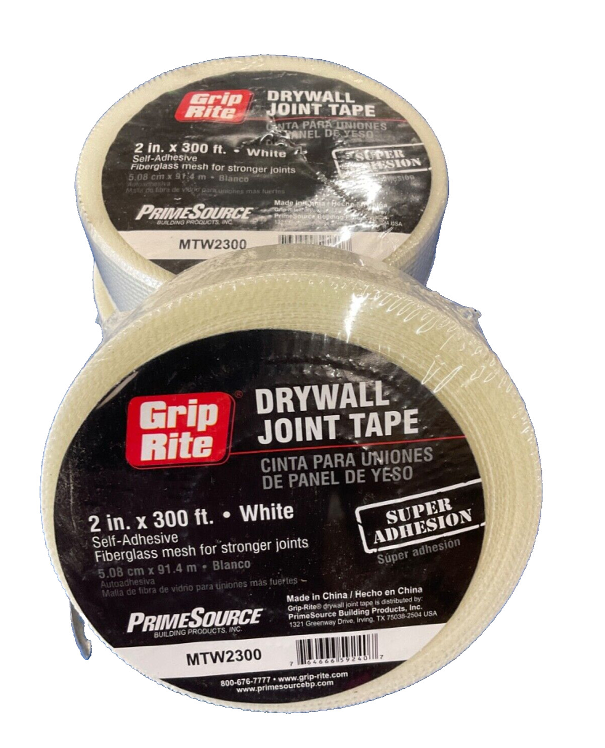 3 Rolls 2" x 300 Ft  Drywall Joint Tape by Grip Rite