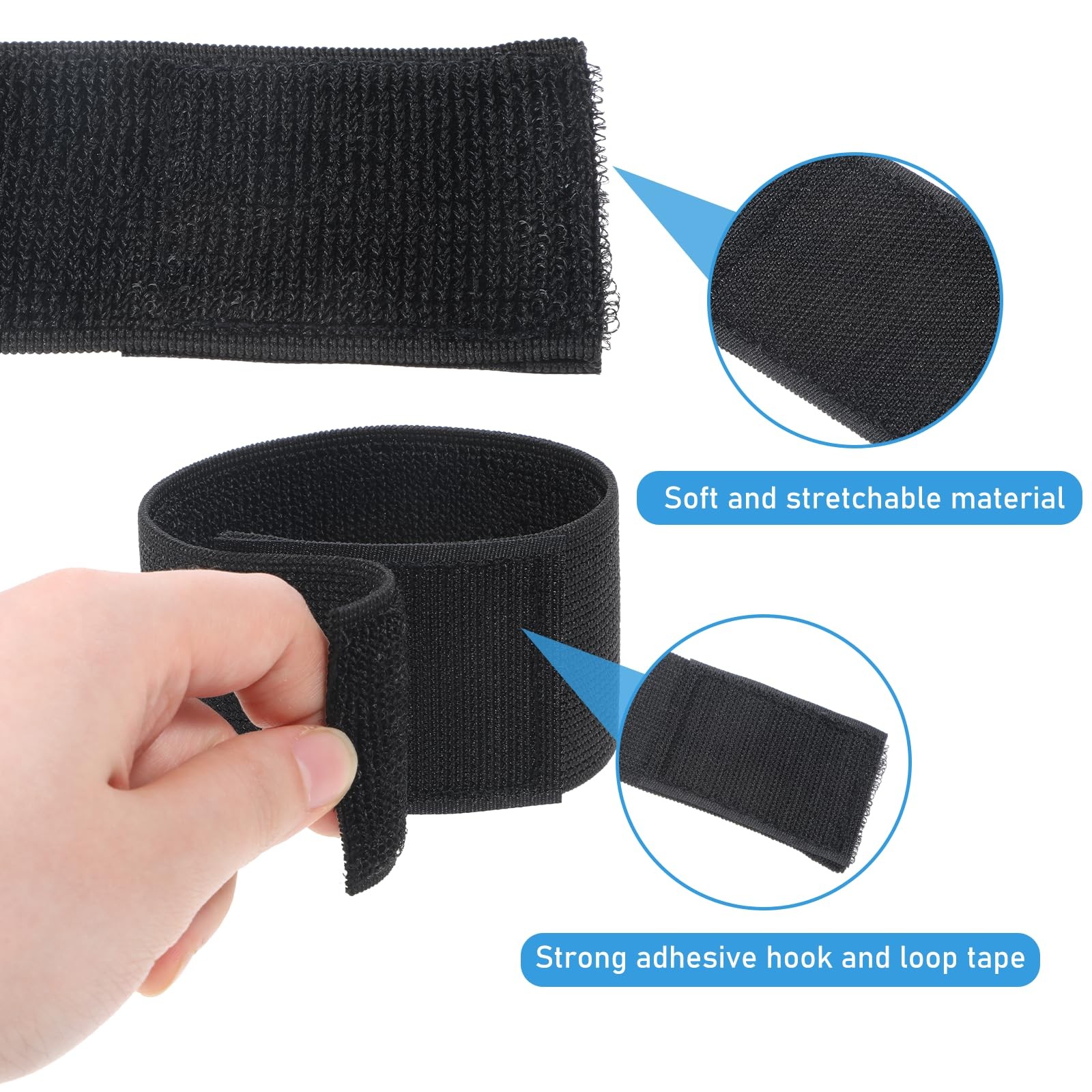 Black Boot Straps, 2 PCS Elastic Polyester Ankle Straps for Cowboy Boots Adju...