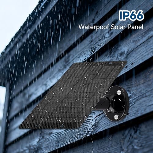6W 5V Solar Panel with Type-C, Micro USB & Barrel Connectors, Universal Camera