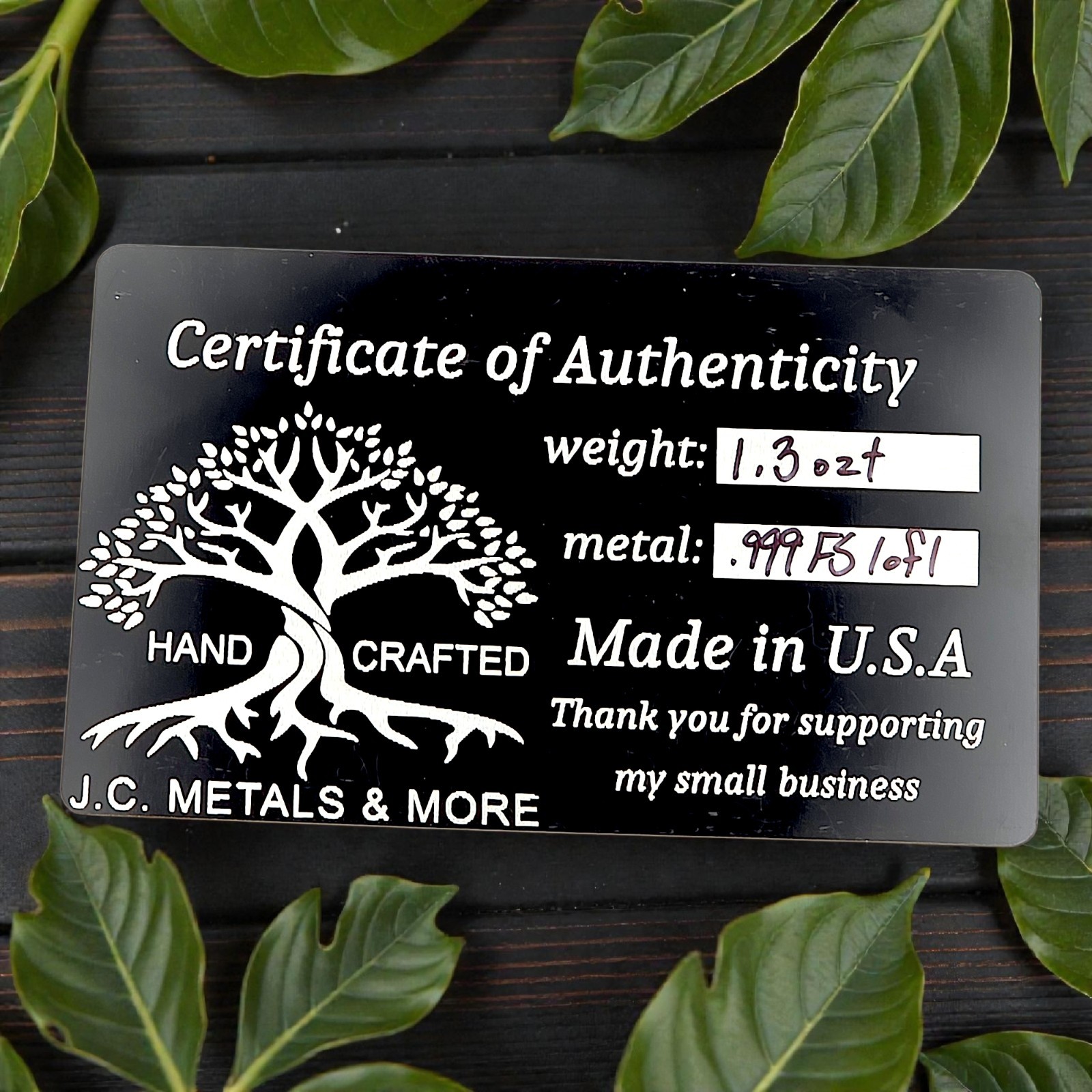 JC Metals 1.3 oz - Are You Threatening Me - .999 Fine Silver Bar - #1 of 1 + COA