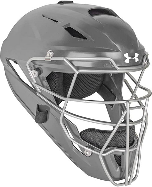Used Under Armour Converge Solid Molded Catching Mask-Youth-Graphite